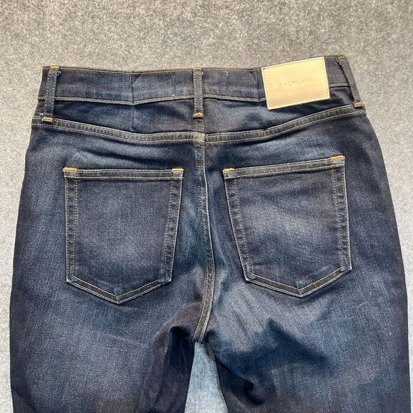 Everlane Jeans Womens Size 28 Mid Rise Skinny Dark Blue Stretch Denim - Picture 12 of 14